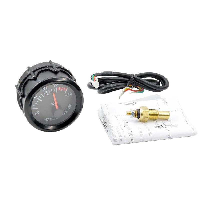 Dragon 2" 52mm Stepper Motor Auto White LED Light Car Water Temp Gauge Temperature 40-120 Celsius Meter