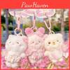 Bear Cherry Blossom Rabbit Cat Plush Keychain Bag Accessory Animal Gift Kids