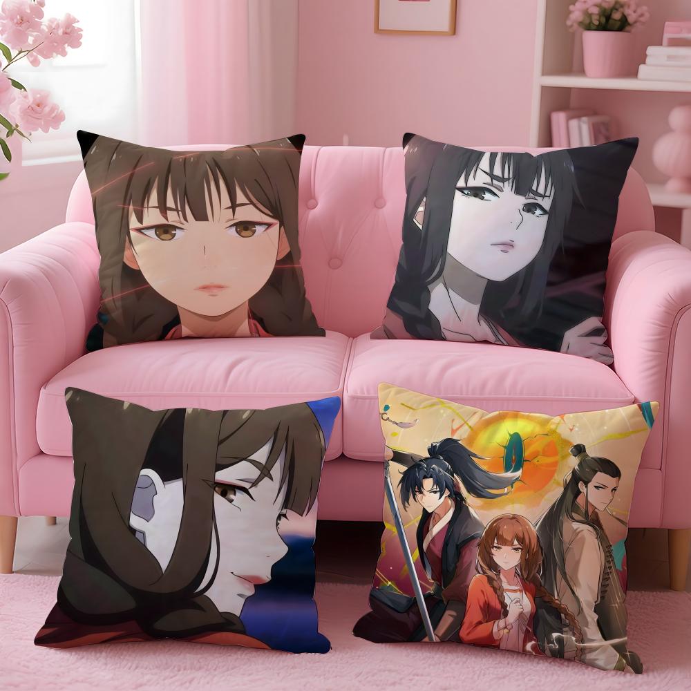 Witty Fantasy Chinese Anime Albums FFairies Cushion Cover Pillow Case Soft Skin Friendly Fabric Concealed Zipper