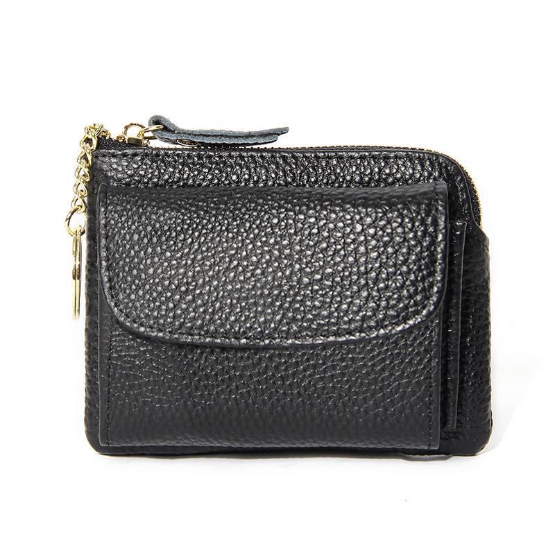 Японская коровья кожа Многофункциональный кошелек для монет и визитница - Кошелек из натуральной кожи с креплением для ключей для женщин