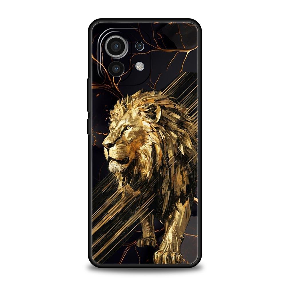 Cross Pattern Bicolor Lion Phone Case Cover for Xiaomi Mi 17 15 14 13 12 11 Ultra 15T 14T 13T 12T 11T Pro Lite 5G Soft TPU Shell