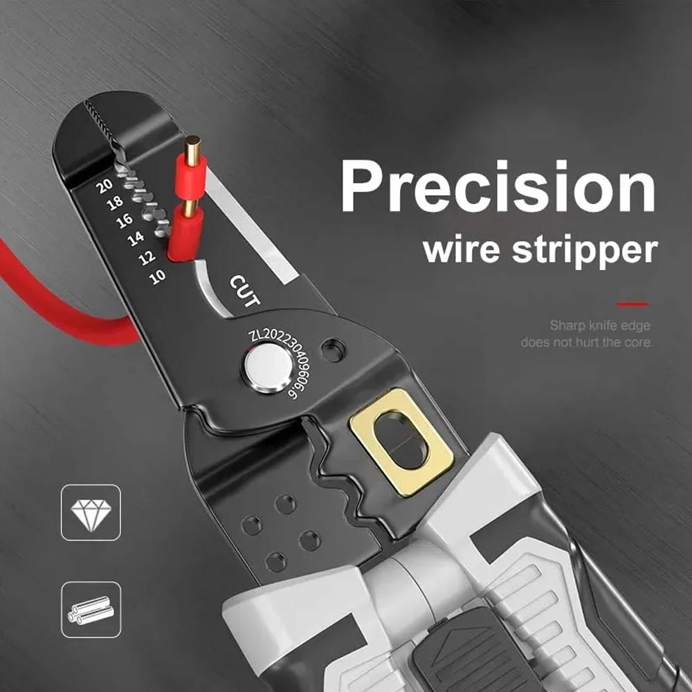 10 в 1 автоматический инструмент для зачистки проводов электрический инструмент для зачистки кабеля резак многофункциональный инструмент для зачистки и обжима клемм ручной инструмент