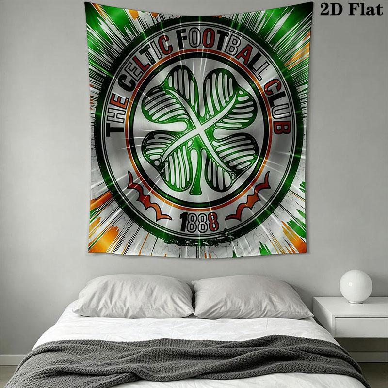 Celtic Football Club Wall Hanging Printed Fabric Blanket Decorative Tapestries for Bedroom Living Room Home Decor