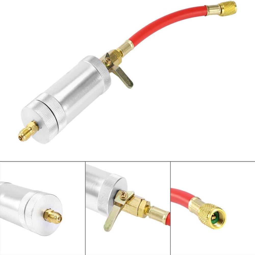 Инжектор красителя 1/4" SAE, совместимый с R134A, Инструмент для впрыска хладагента Система кондиционирования воздуха автомобиля