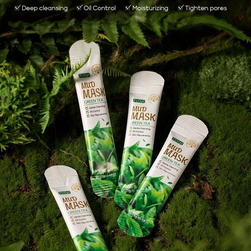 5 г * 7 шт. Маска для лица с зеленым чаем, грязевая, мягкая и чистая, контроль жирности, увлажняющая и укрепляющая грязевая маска для лица