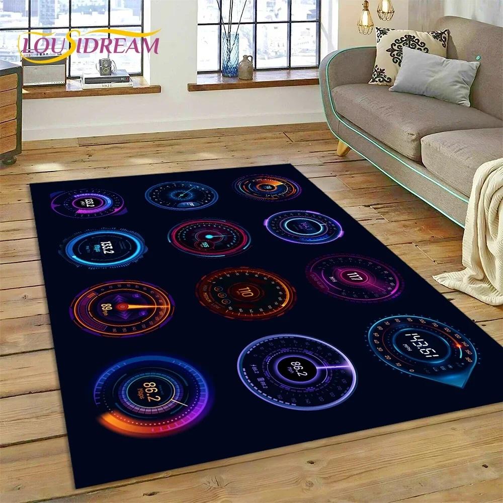 Racing Car Dashboard Machine Control Screen Carpet Rug for Bedroom Living Room Sofa Decoration,Child Game Large Decor Floor Mat
