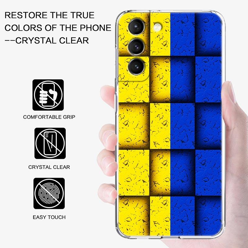 Прозрачный силиконовый чехол с флагом Украины для Samsung Galaxy S21 S20 FE S22 Ultra S10e S10 S9 Plus 5G, мягкий чехол для телефона, чехол для Украины