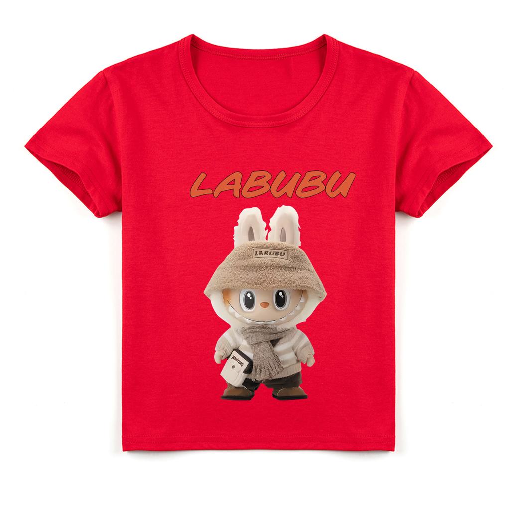 Kids 2D Tee Labubu T-shirt Children Short-sleeved