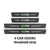 Car Carbon Fiber Door Sill Anti-Scratch Guard Sticker Accessories For Skoda Kamiq MK3 Roomster Rapid Kodiaq Karoq Fabia Enyaq ahd631
