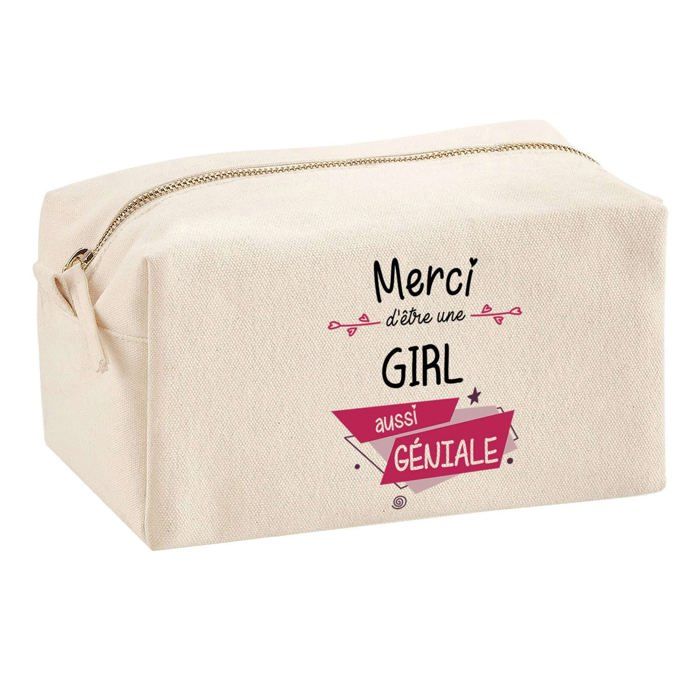 Trousse multifonction Merci Girl Géniale Cadeau Anniversaire Noël Collègue Remerciement Idée | Trousse Scolaire Fournitures Bureau