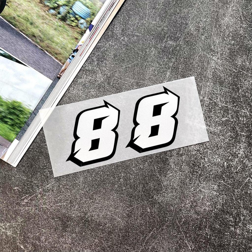 Белые светоотражающие наклейки JDM для автомобиля, водонепроницаемые декоративные чехлы для мотоциклов