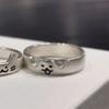 Cute Dog Cat Opening Ring Geometric Valentine's Day Gift Unique Animal Couple Ring  Best Friends