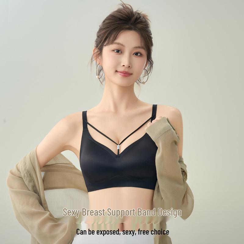 Бесшовный беспроводной бюстгальтер: Мягкая поддержка, Предотвращает обвисание, Разработано для большой груди