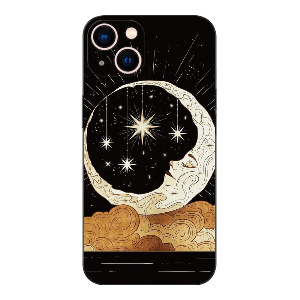 Черный чехол из ТПУ для Samsung Galaxy S22 S20 S21 FE PLUS ultra + S10 E lite, задняя крышка The Whimsy of the Moon