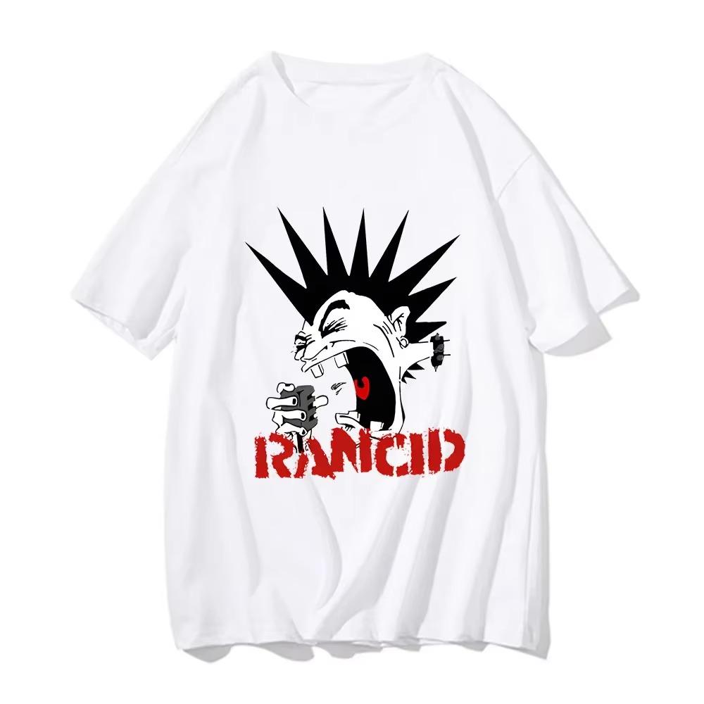 Funko Pop Punk Rancid Microphone Men Graphic Printing Tee-shirt Short Sleeve O-neck Female Male Tshirts Gift Idea Clothes