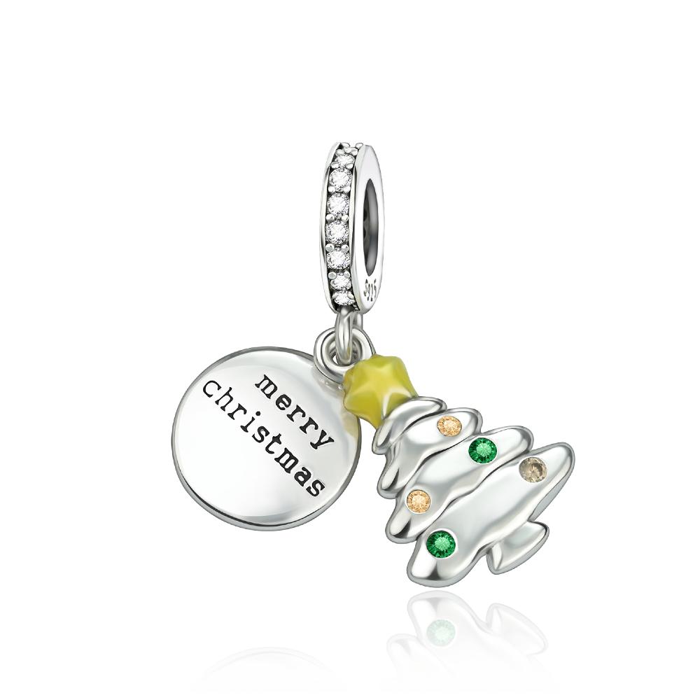 925 Silver Santa Claus Charms Bead Christmas House Dangle Pendant Fit Bangle Bracelet Necklace DIY Jewelry