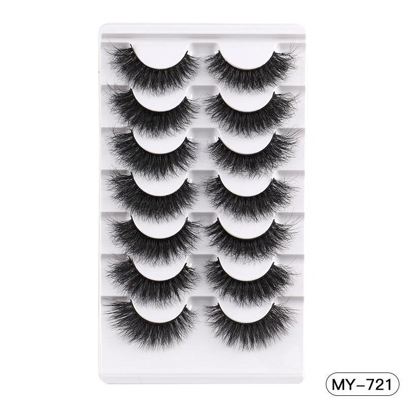 7 пар накладных ресниц из высококачественного искусственного норкового волокна, густые ресницы, наращенные ресницы