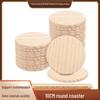 Handmade Non-Slip Wooden Round Coasters - Anti-Scalding Table Mats and Tea Coasters