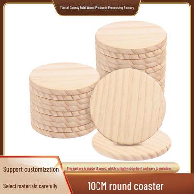 Нескользящие деревянные круглые подставки ручной работы - антиожоговые коврики и подставки под чай