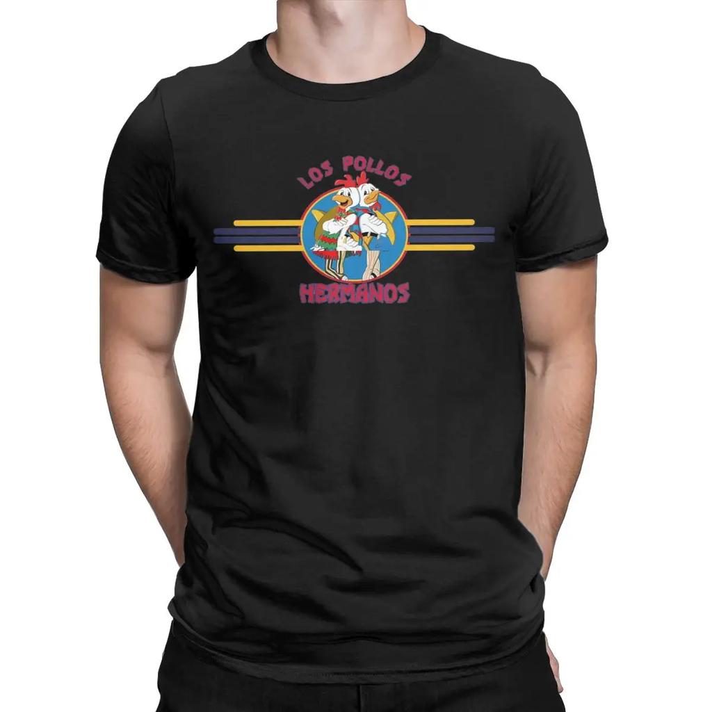 Men Los Pollos Hermanos Breaking Bad T Shirt Cotton Clothes Vintage Short Sleeve Round Collar Tee Shirt Plus Size T-Shirt