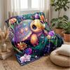 Fantasy Sea Turtle Journey Theme blanket Lightweight Warm Flannel Blanket Decorative Throw Blanket for Home Decoration