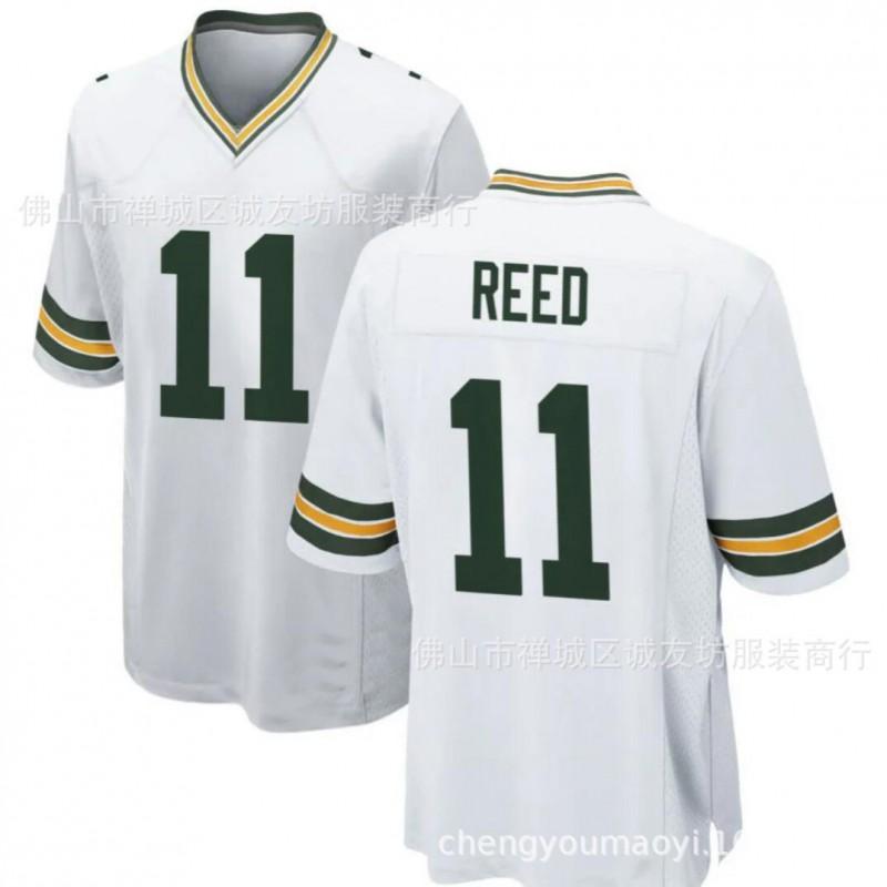 NFL Football Jersey Jayden Reed 11 Green Yellow Lettering Mens Sports