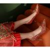 Festive Red Chinese Wedding Shoes Pointed Stiletto Heel Fashion High Heels Women's Embroidered High Quality Women's Shoes