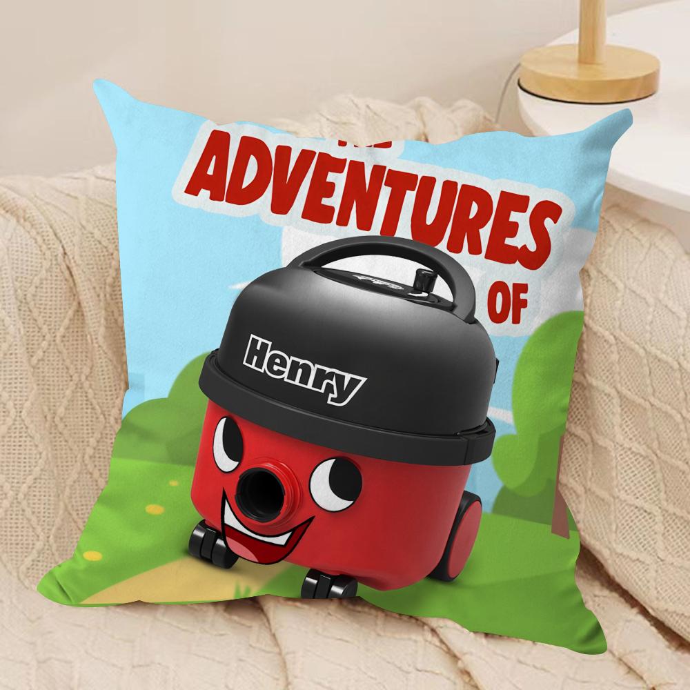 HHenry Hoover Cushion Cover Short plush Doublesided Print Square Throw Pillow Covers Sofa Home Cushion Decor