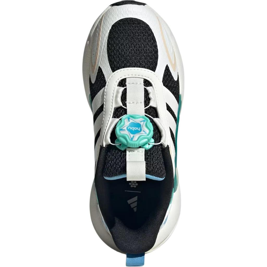 Adidas Galaxy Abrasion Resistant Low top Kids Lifestyle Shoes Black White Green Kids' JQ4501