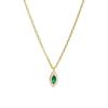 Ожерелье Banyan Tree S925 Silver Emerald Horus Eye - 14K Gold Plated Retro Clavicle Chain для женщин