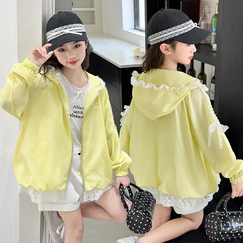 Girls' Sunscreen Clothing Summer 2025 New Style Girls' Summer Clothing Western Breathable Children's Sunscreen Clothing Jacket Thin Edition