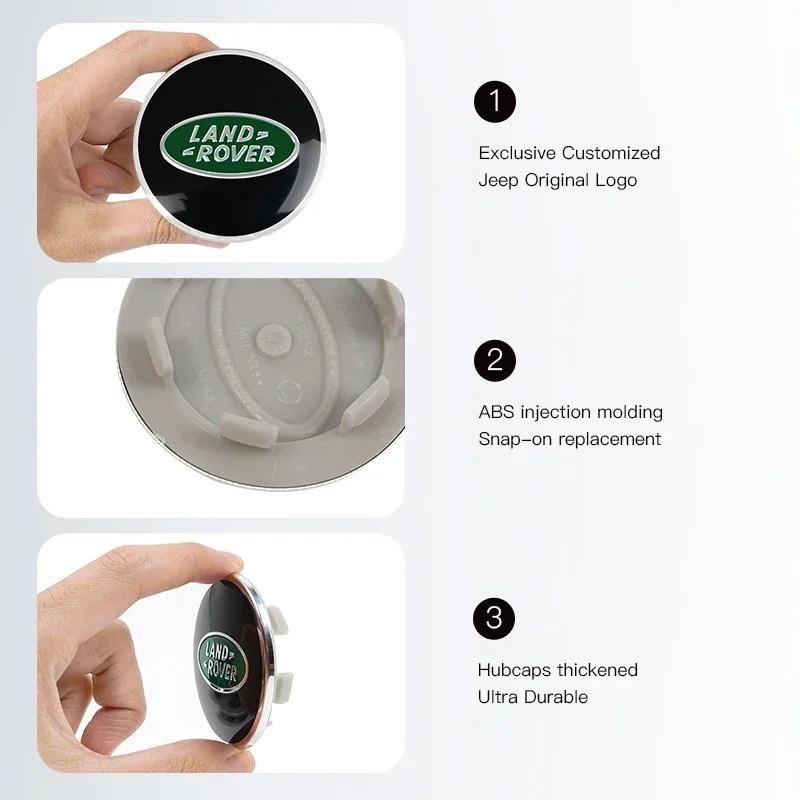 62MM Metal Car Wheel Hub Cover Wheel Center Protective Cover For Land Rover Discovery 2 3 4 Range Rover Freelander SV SVR Velar