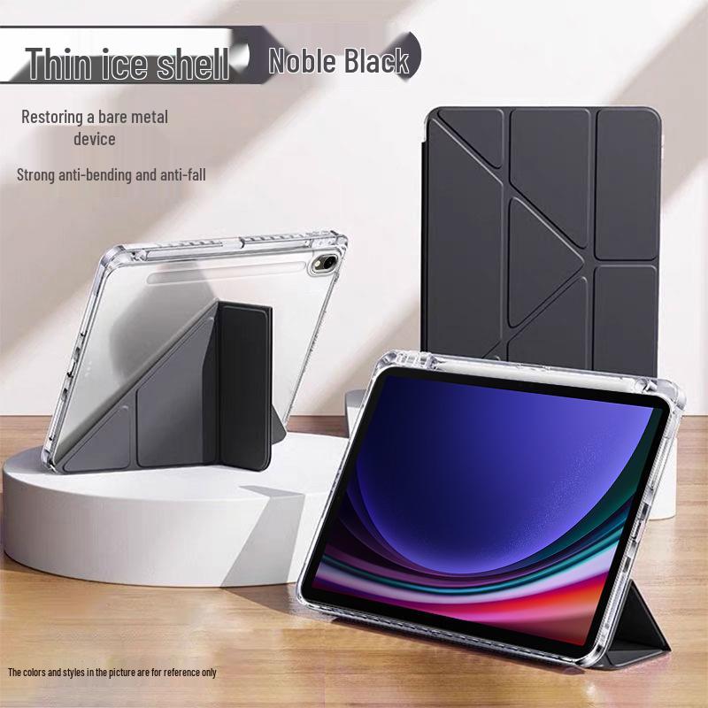 Защитный чехол для Samsung Galaxy Tab S9: 3+Y Сгиб, Прозрачный акрил, Полное покрытие