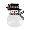Rhinestone Snowman Hat Scarf Christmas Breastpin Corsage Women Brooch Pins Xmas Accessories