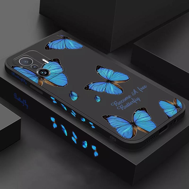 Чехол с бабочкой и цветком для Xiaomi Mi 12T 11T 10T 11 12 Lite 5G NE 12s 12X 13 Pro, силиконовый чехол для Mi Poco F3 X4 X3 NFC X5 Pro