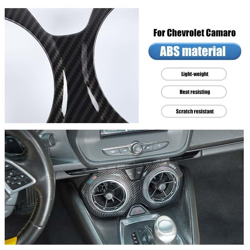 Центральное управление кондиционером, декоративная панель, защитная наклейка для Chevy Camaro 2016 Up, автомобильные аксессуары из АБС-пластика, желтый