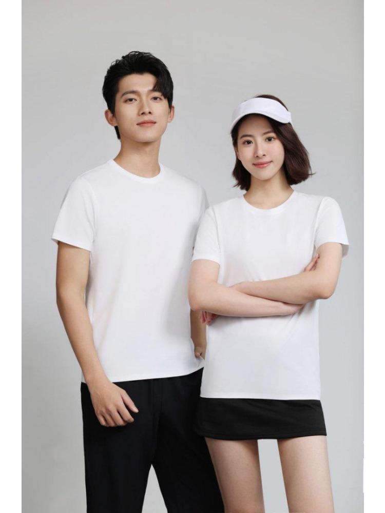 Летняя мужская и женская футболка с коротким рукавом, мягкая, легкая, унисекс, прохладная, с круглым вырезом, YG-253