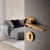 Anti-theft Design Door Handle Lock Zinc Zinc Zinc Alloy Deadbolt Lock Round Door Lock  Bedroom Door