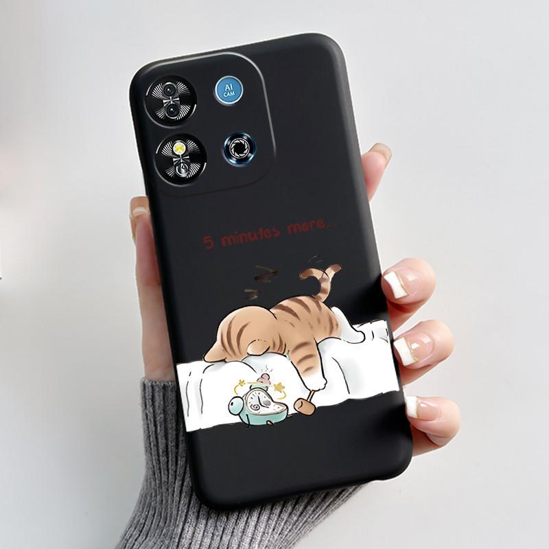 Для Oukitel C57S C57 Pro Plus Ultra Чехол BLU J12 Задняя крышка Милое Сердце Любви Кролик Черный ТПУ Мягкий Силикон Защитный Чехол для Телефона