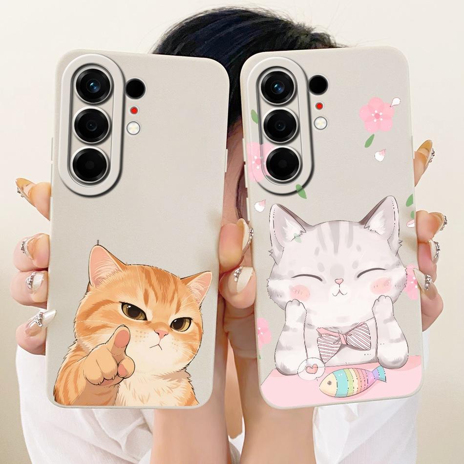 For Tecno Camon 50 Pro 4G CN5c Cute Cat Flower Cartoon Phone Case For Tecno Camon 50Pro 4G Soft Silicone Covers Bumpers