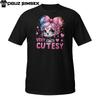 Very Cutesy Skeleton Girl T-Shirt | Funny Kawaii Goth Pastel Pink Cute Skull Tee