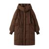 Dopamine cotton-padded clothes women's winter loose casual hooded long over-knee bread clothes warm thick cotton-padded jacket