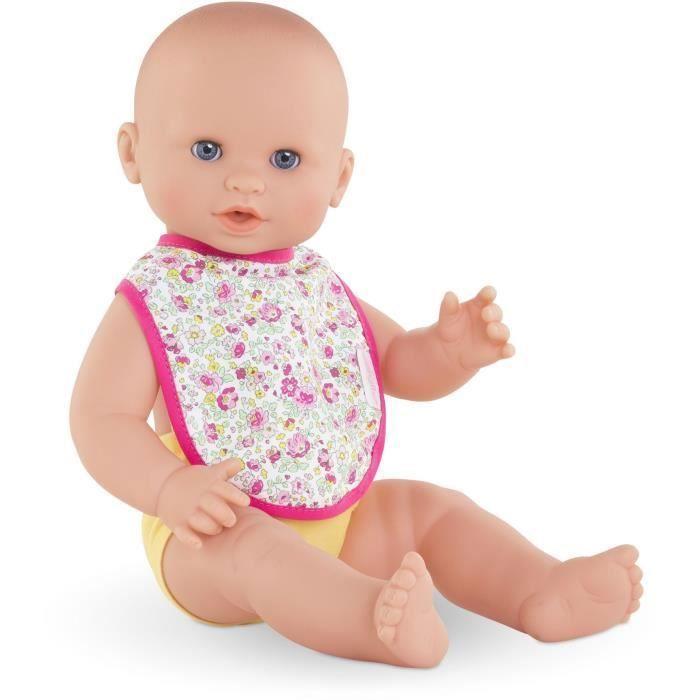 Accessoires poupon - COROLLE - Coffret Accessoires à langer fleuri - Pour poupon 36 et 42 cm - 7 accessoires - Dès 2 ans