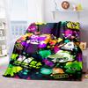 3D Game, Splatoon, Fashion Cute Cartoon Soft Plush Blanket, Flannel Blanket Game Player Bedroom Bed Sofa Nap  Blanket grinch