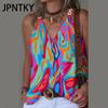 JPNTKY Women's Fashion Casual Summer Sleeveless V-Neck Blouses & Shirts