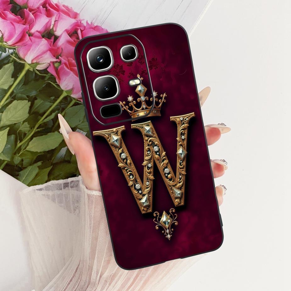 Чехол для Infinix Note 50X 5G X6857B Роскошный чехол с буквами-коронами Мягкий силиконовый чехол для телефона для Infinix Note 50X Note50X Fundas Сумки