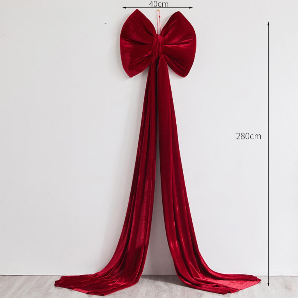 Большой красный бант на верхушку елки, Рождественский бант для елки, Украшение для отеля и торгового центра