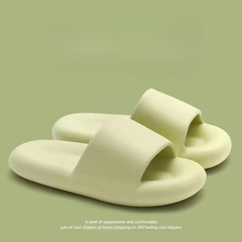 Тапочки на платформе, женские летние домашние нескользящие домашние тапочки для ванной комнаты, парные тапочки