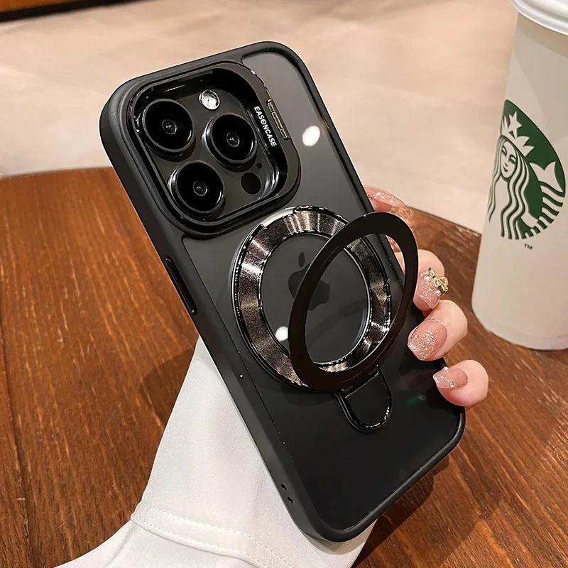 Для iPhone 15 Pro двойной кронштейн Magsafe чехол для iPhone 11 12 13 14 15 Pro Max Plus магнитный держатель-подставка Броня противоударный чехол