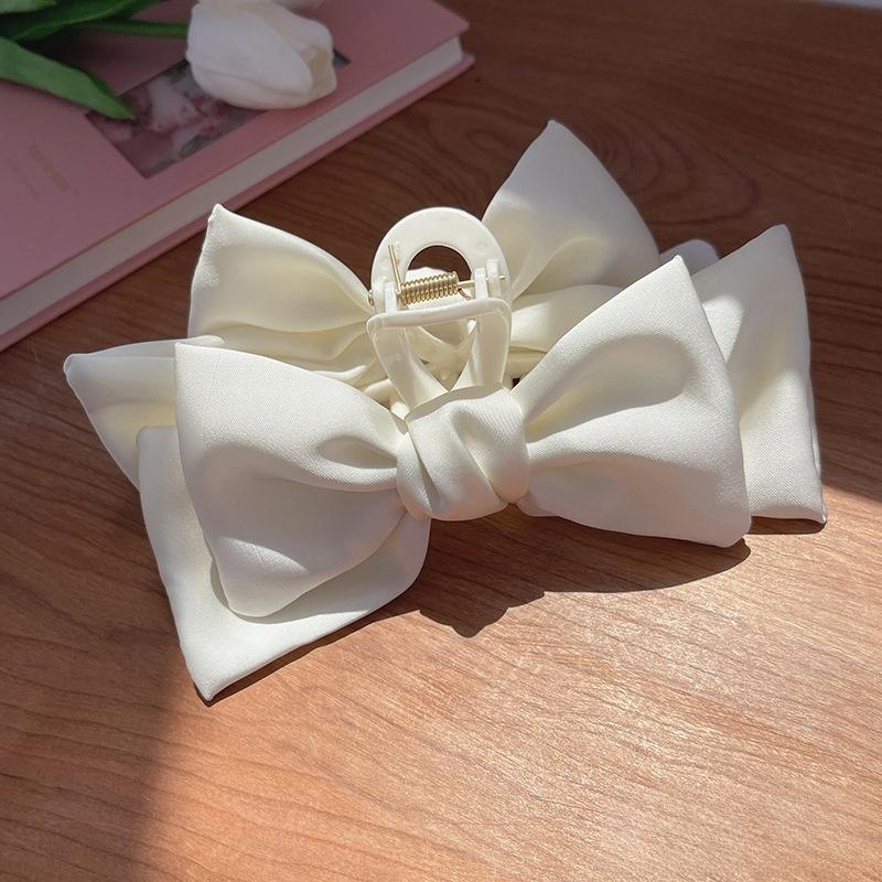 Fashion Women Bow Hairpin Korean Version Of Solid Color Butterfly Satin Hair Claws Girls Hair Accessories Headwear